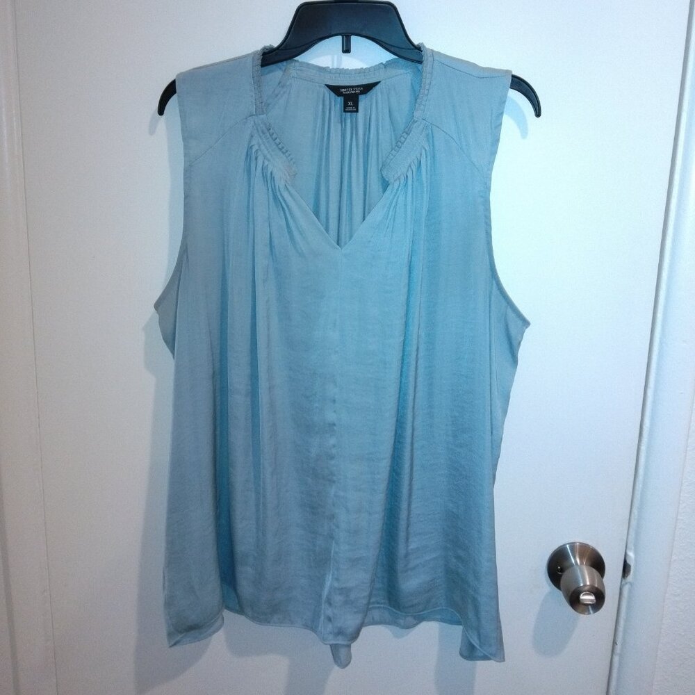 Silky Light Blue Blouse